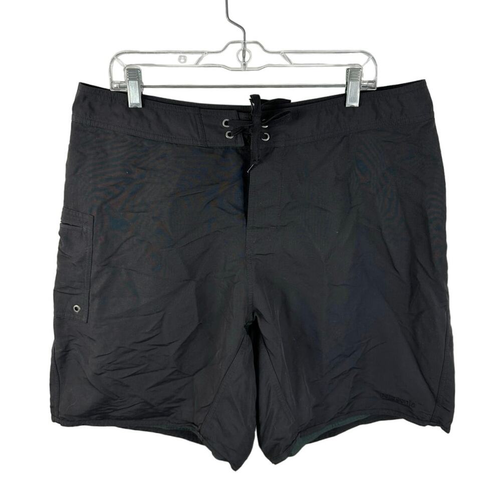 Patagonia Mens Paddler Board Shorts Black Nylon Size 38